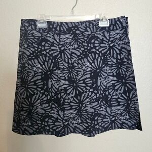 RipSkirt Hawaii Womens XL Black Grey Floral Wrap Skirt Quick Dry length 2